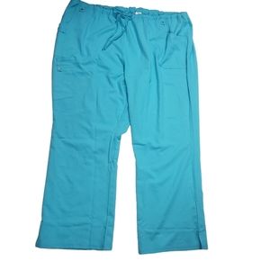 Dickies Xtreme Stretch Blue Scrub Pants 4XL Drawstring Cargo Pencil Loops 82011